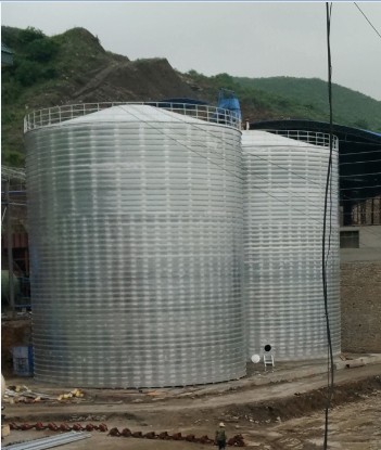 沔城回族镇粮食钢板仓的安装全过程不用热焊接